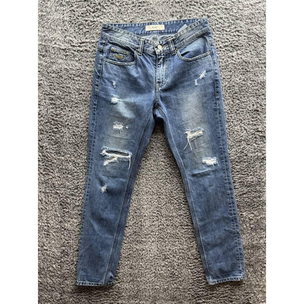 Plac Women's Distressed Milan Tapered Skinny Jeans Size 29‎